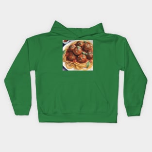 National Spaghetti Day - January 4 - Watercolor Kids Hoodie